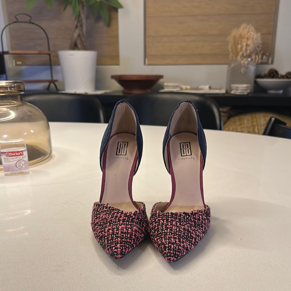 Elegant Pink and Blue Women's Heels